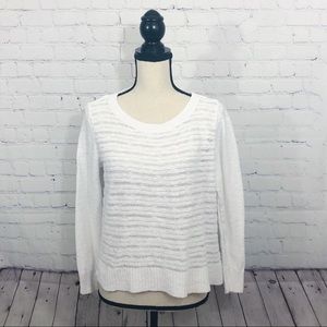 Eileen Fisher White Sweater Size L